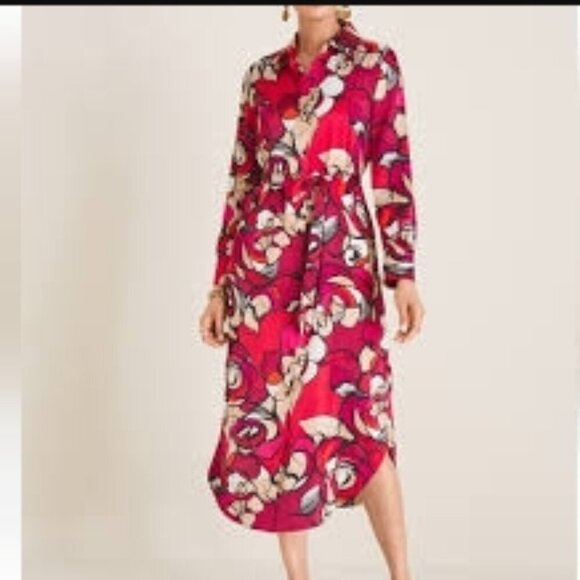 Women's Chico's Floral Button Down Shirt Dress - Picture 1 of 4